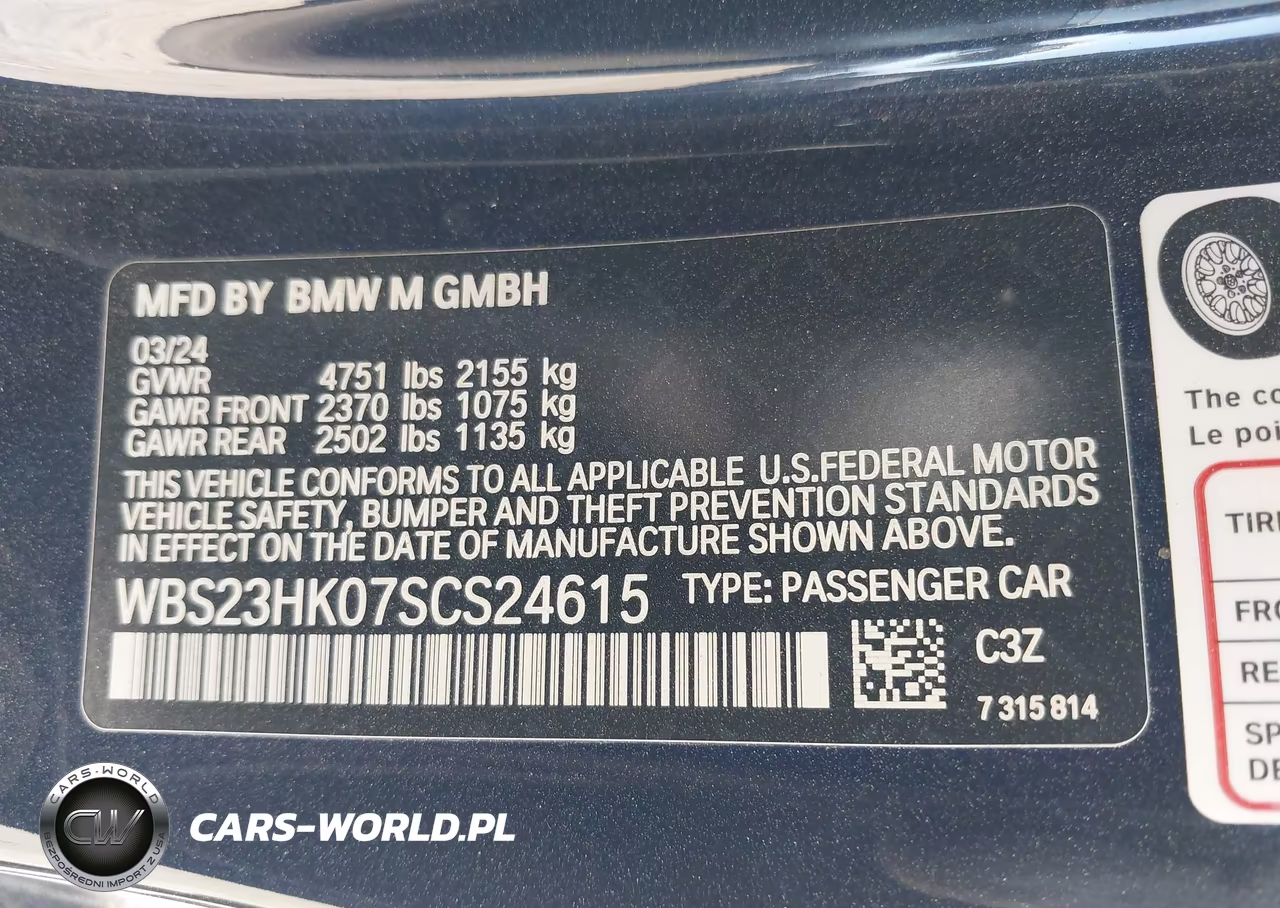 2025 BMW M4 Competition VIN:WBS23HK07SCS24615 - 9