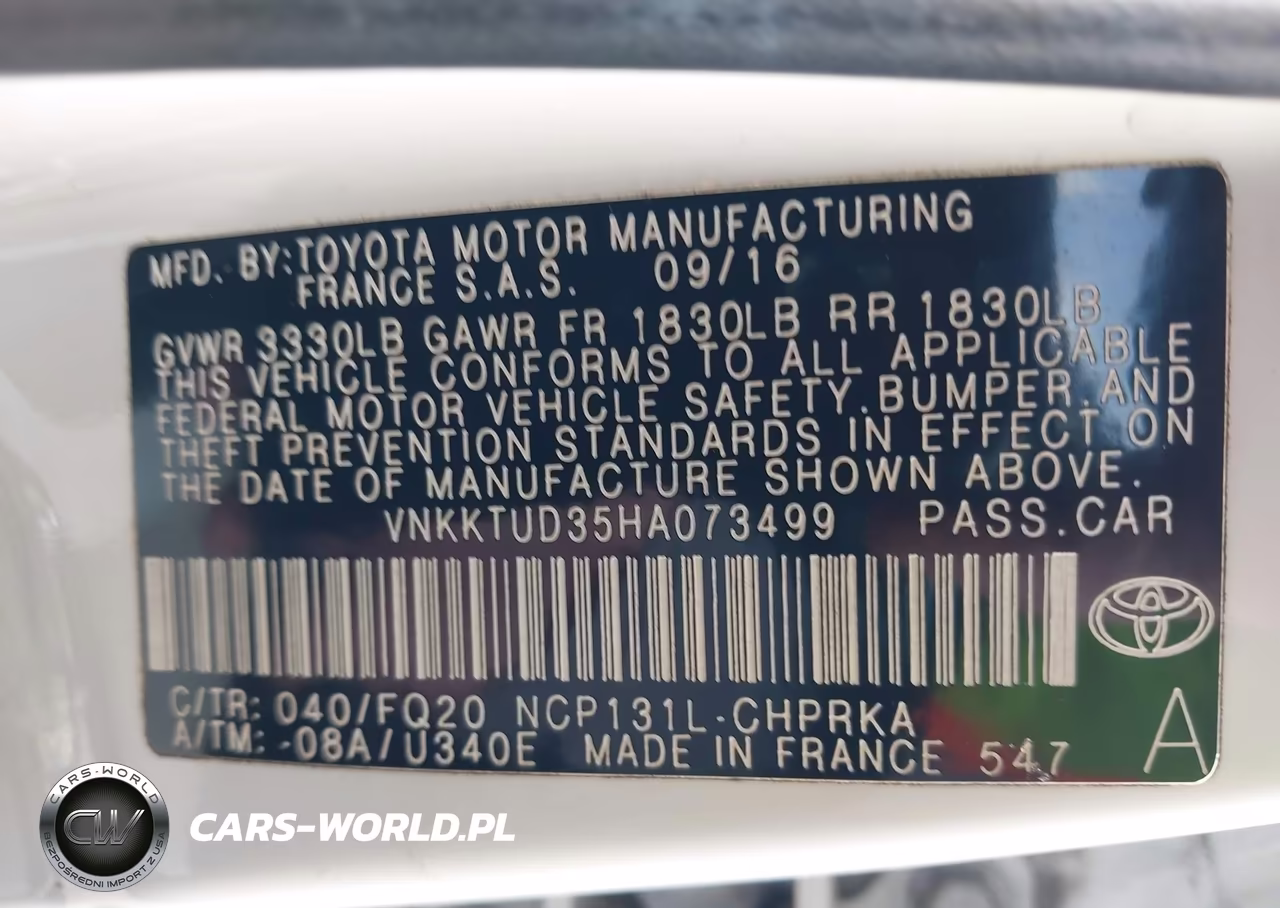 2017 Toyota Yaris L VIN:VNKKTUD35HA073499 - 9