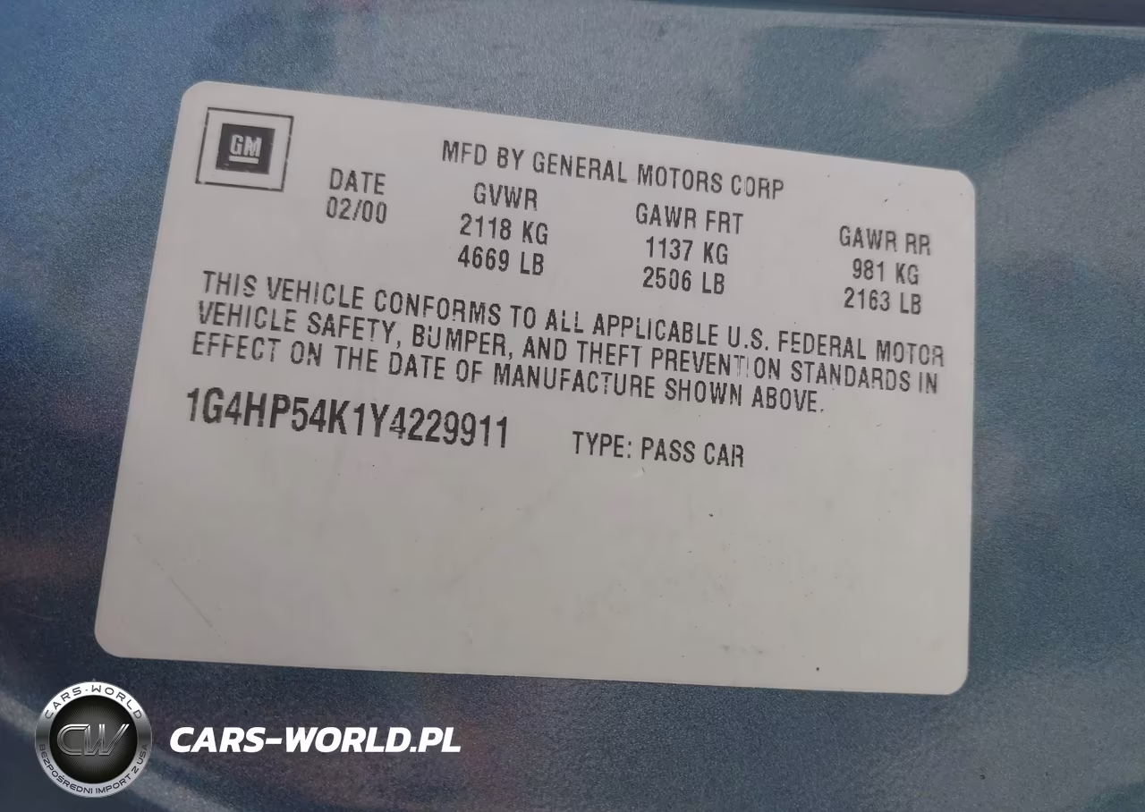 2000 Buick Lesabre Custom VIN:1G4HP54K1Y4229911 - 9