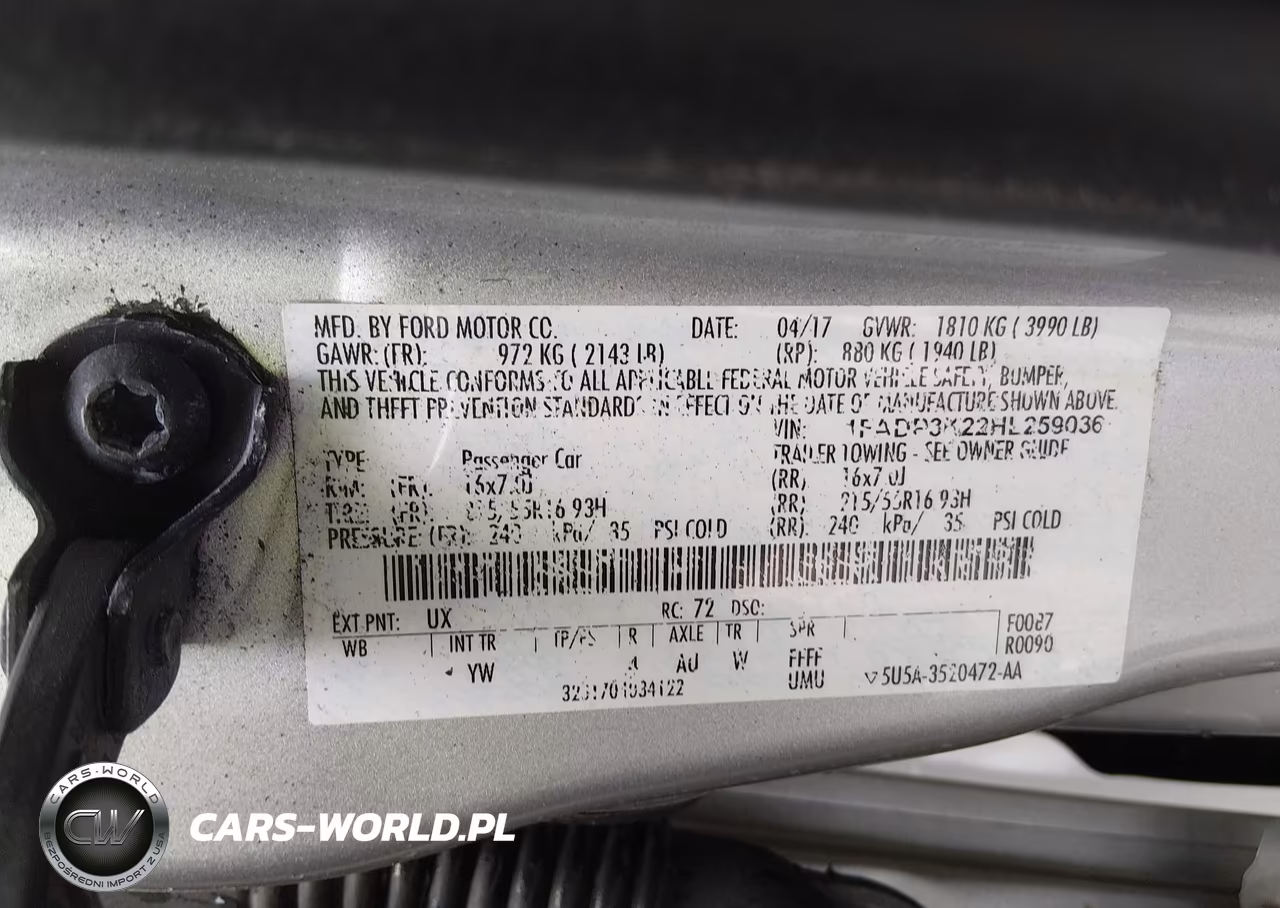 2017 Ford Focus Se VIN:1FADP3K22HL259036 - 9