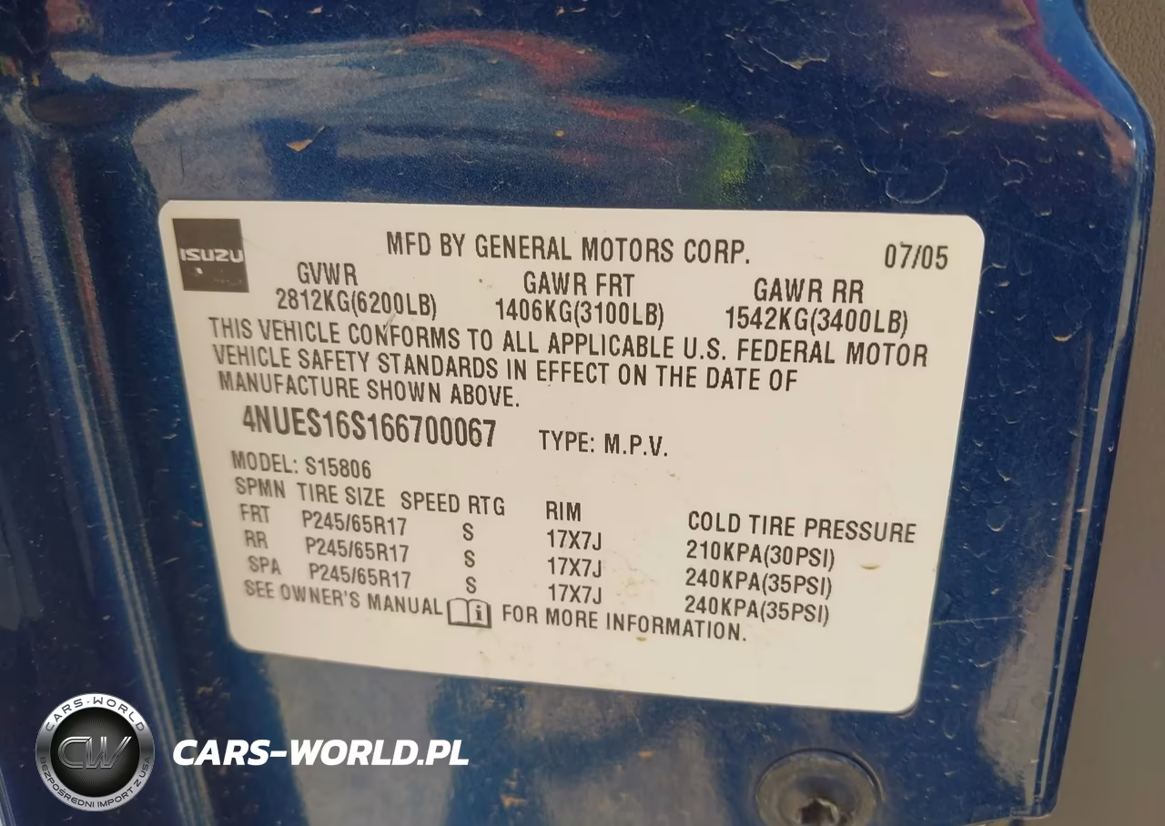 2006 Isuzu Ascender S VIN:4NUES16S166700067 - 9