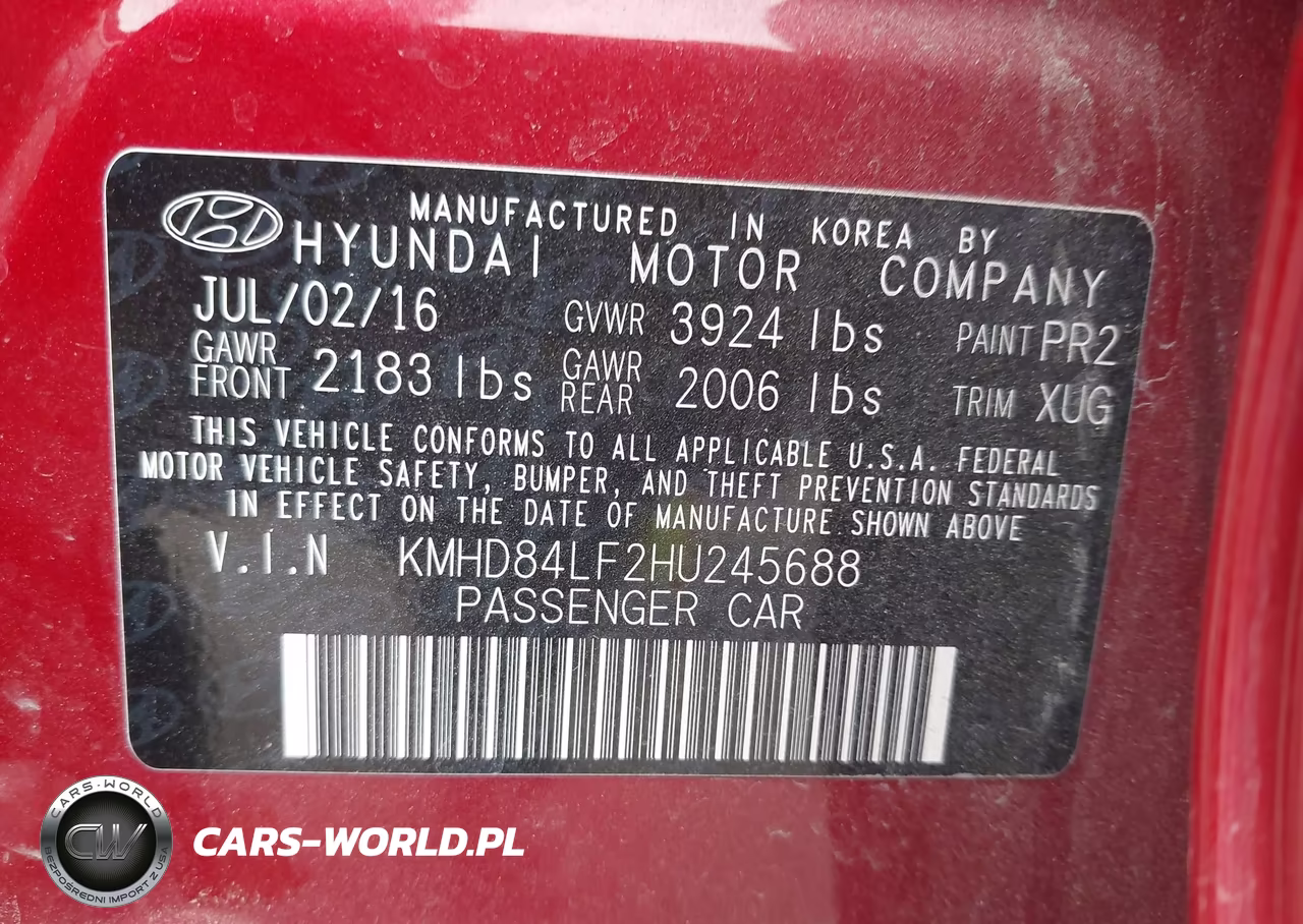2017 Hyundai Elantra Value Edition VIN:KMHD84LF2HU245688 - 9
