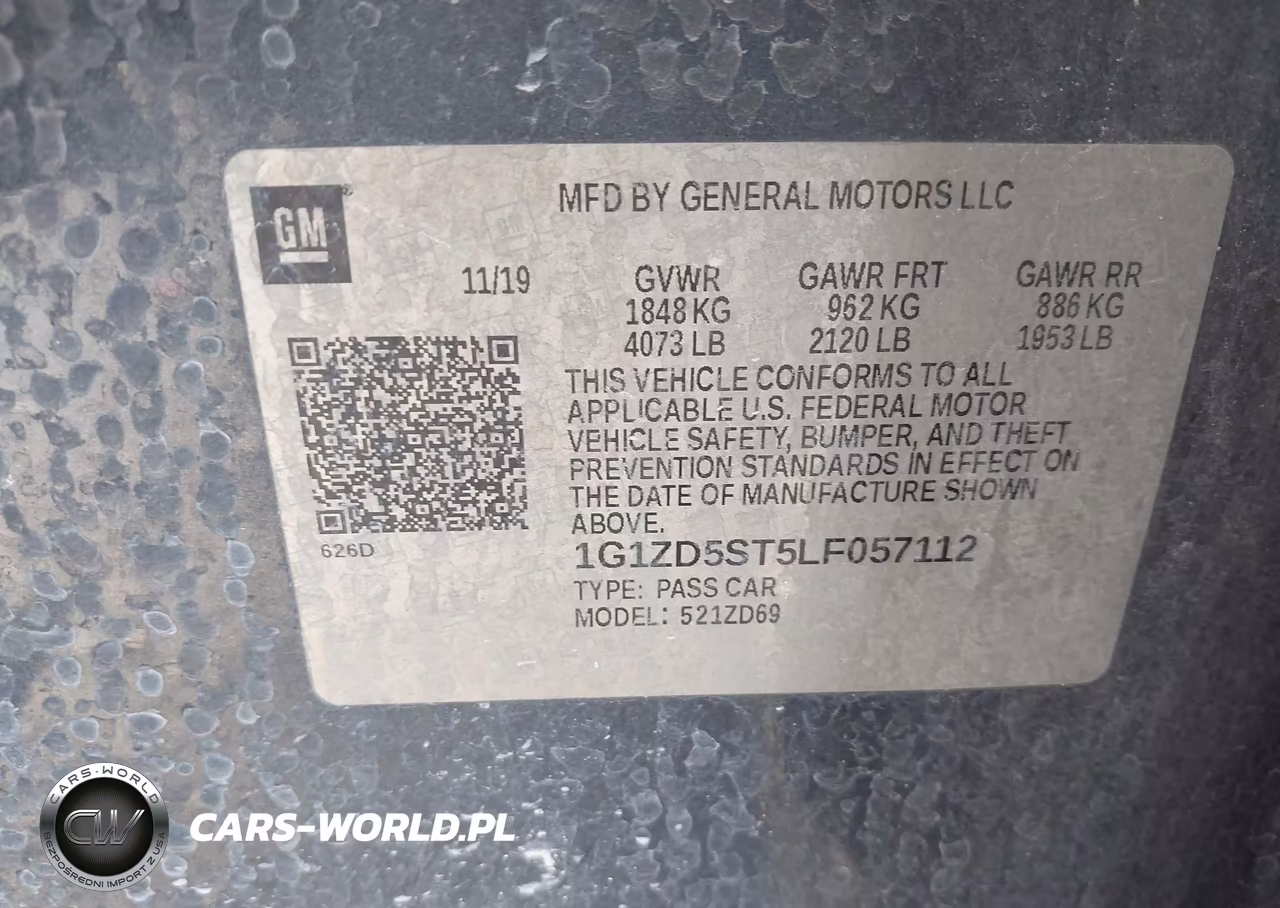 2020 Chevrolet Malibu Fwd Lt VIN:1G1ZD5ST5LF057112 - 9