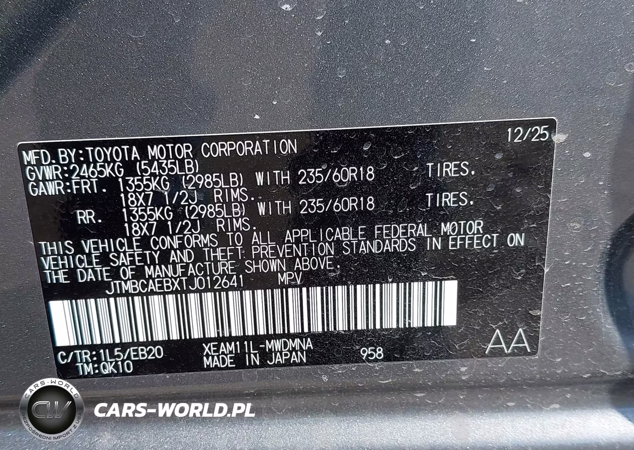 2026 Toyota Bz Xle Plus VIN:JTMBCAEBXTJ012641 - 9