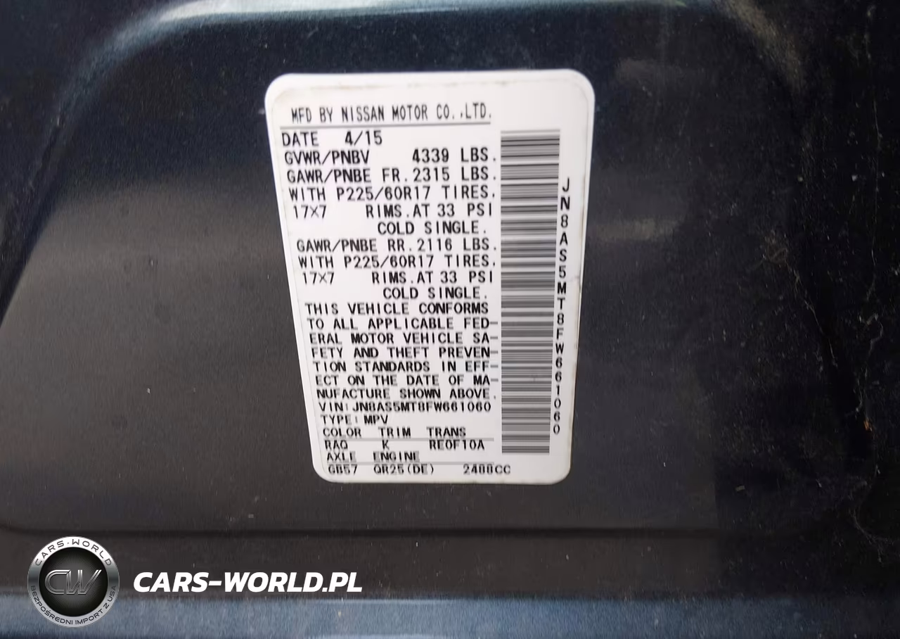 2015 Nissan Rogue Select S VIN:JN8AS5MT8FW661060 - 9