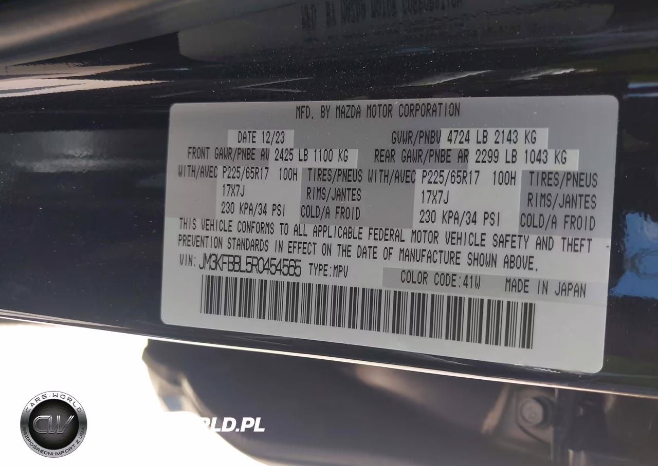2024 Mazda Cx-5 2.5 S Select VIN:JM3KFBBL5R0454565 - 9