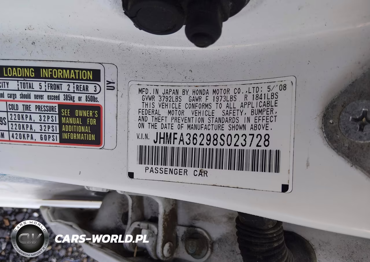 2008 Honda Civic Hybrid VIN:JHMFA36298S023728 - 9