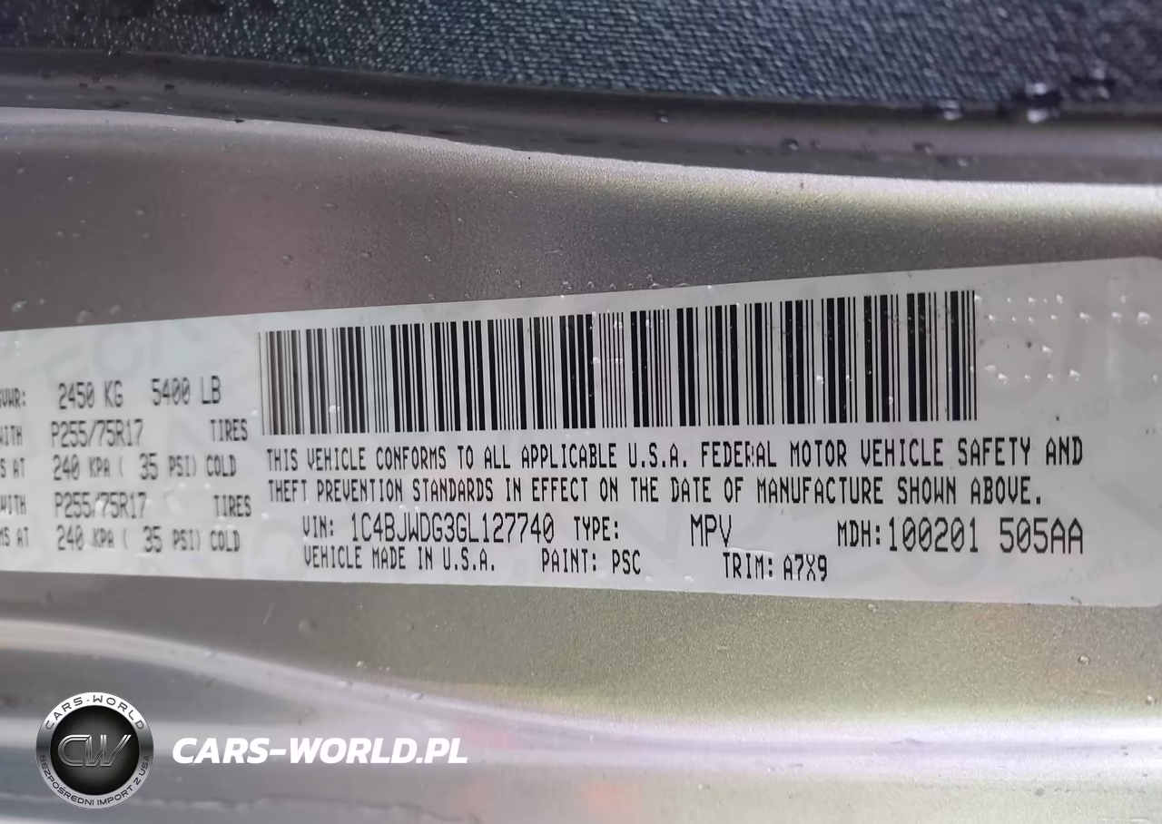 2016 Jeep Wrangler Unlimited Sport VIN:1C4BJWDG3GL127740 - 9