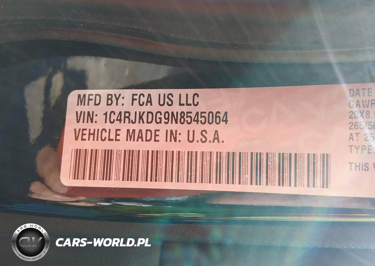 2022 Jeep Grand Cherokee L Overland 4X4 VIN:1C4RJKDG9N8545064 - 9