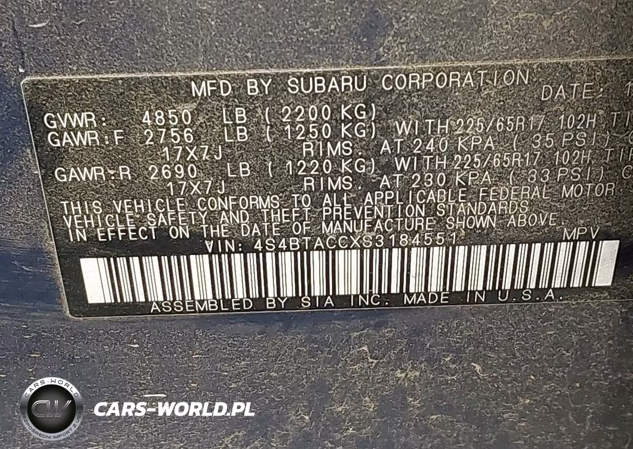 2025 Subaru Outback Premium VIN:4S4BTACCXS3184551 - 9