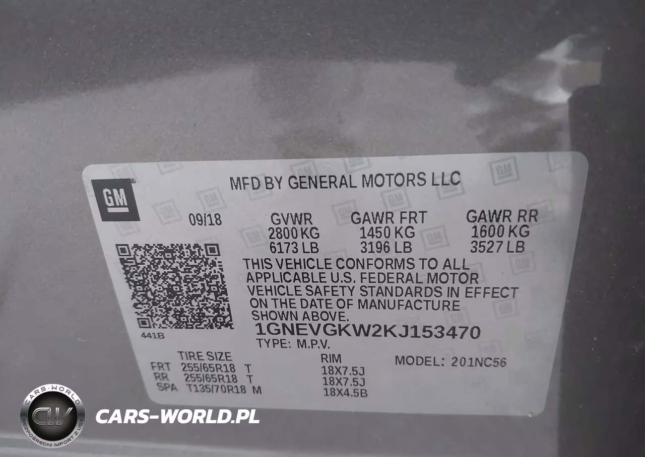 2019 Chevrolet Traverse 1Lt VIN:1GNEVGKW2KJ153470 - 9