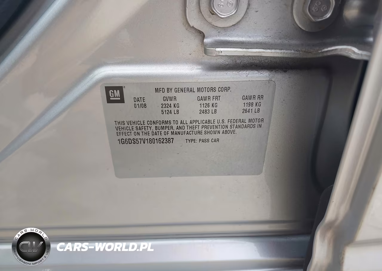 2008 Cadillac Cts Standard VIN:1G6DS57V180162387 - 9