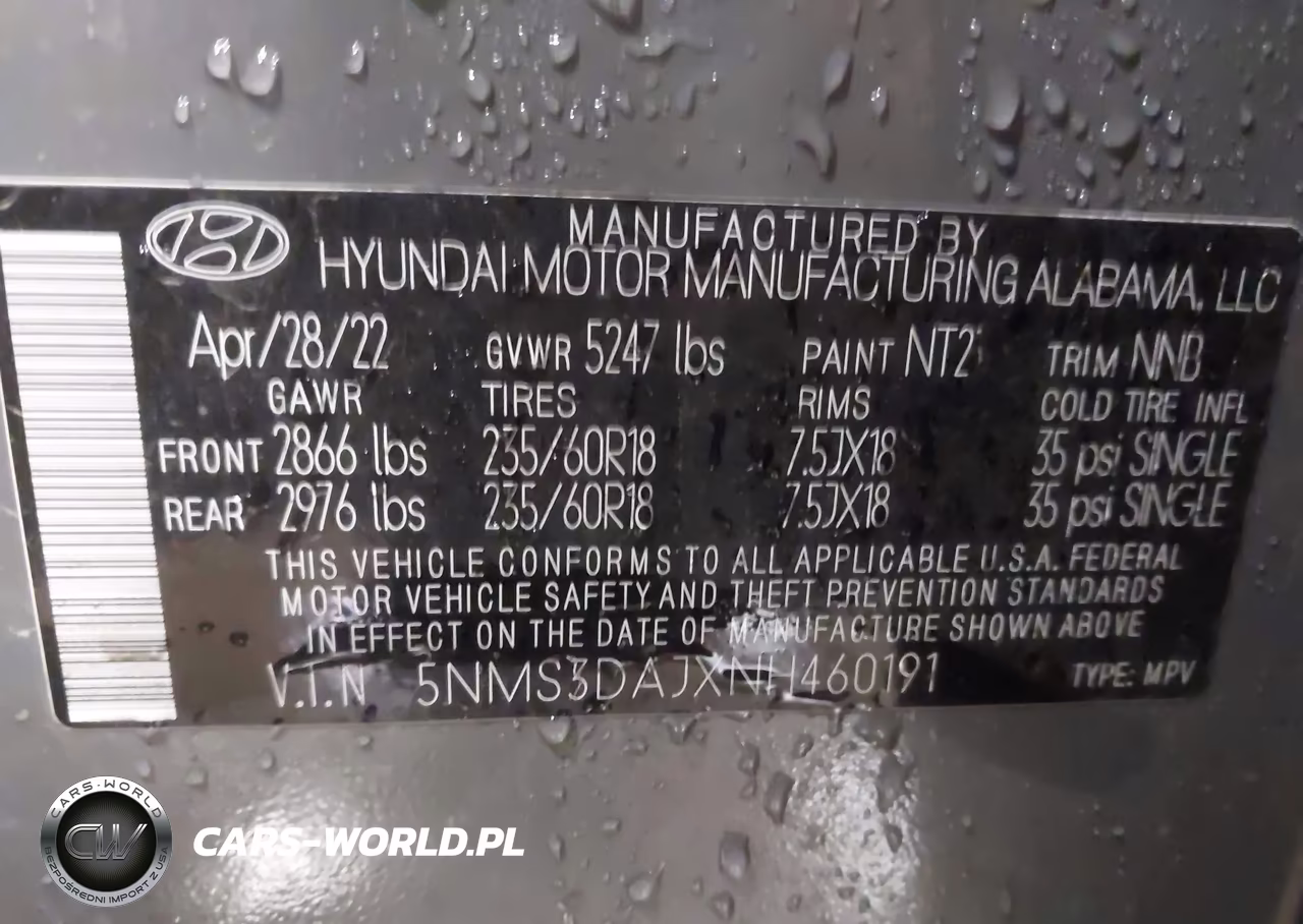 2022 Hyundai Santa Fe Sel VIN:5NMS3DAJXNH460191 - 9
