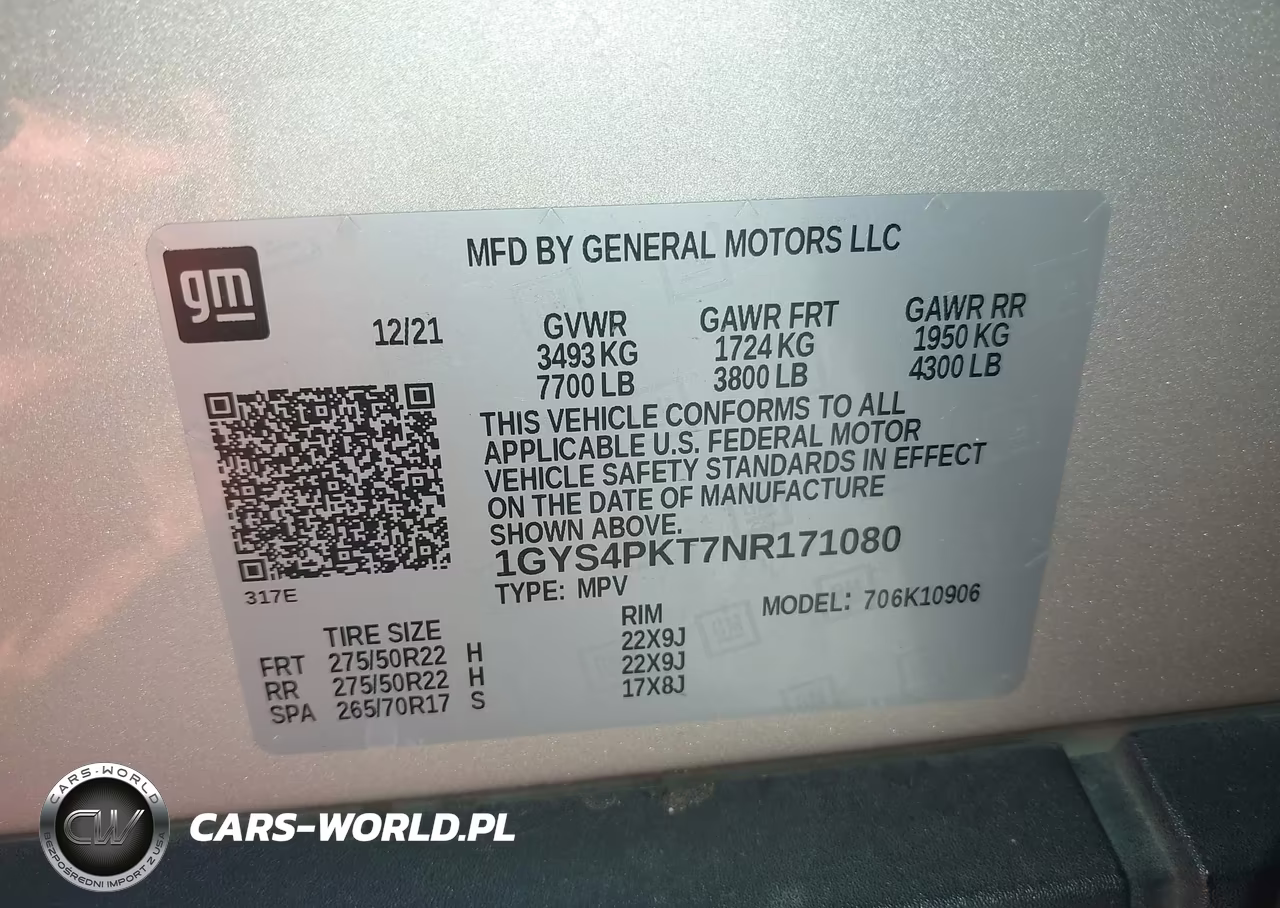 2022 Cadillac Escalade Esv 4Wd Sport VIN:1GYS4PKT7NR171080 - 10