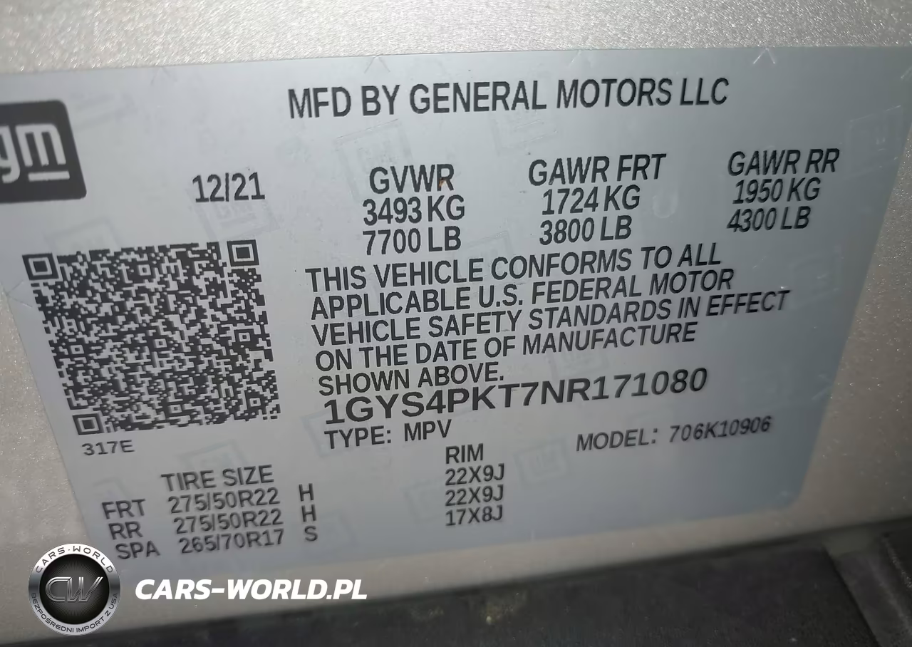 2022 Cadillac Escalade Esv 4Wd Sport VIN:1GYS4PKT7NR171080 - 9