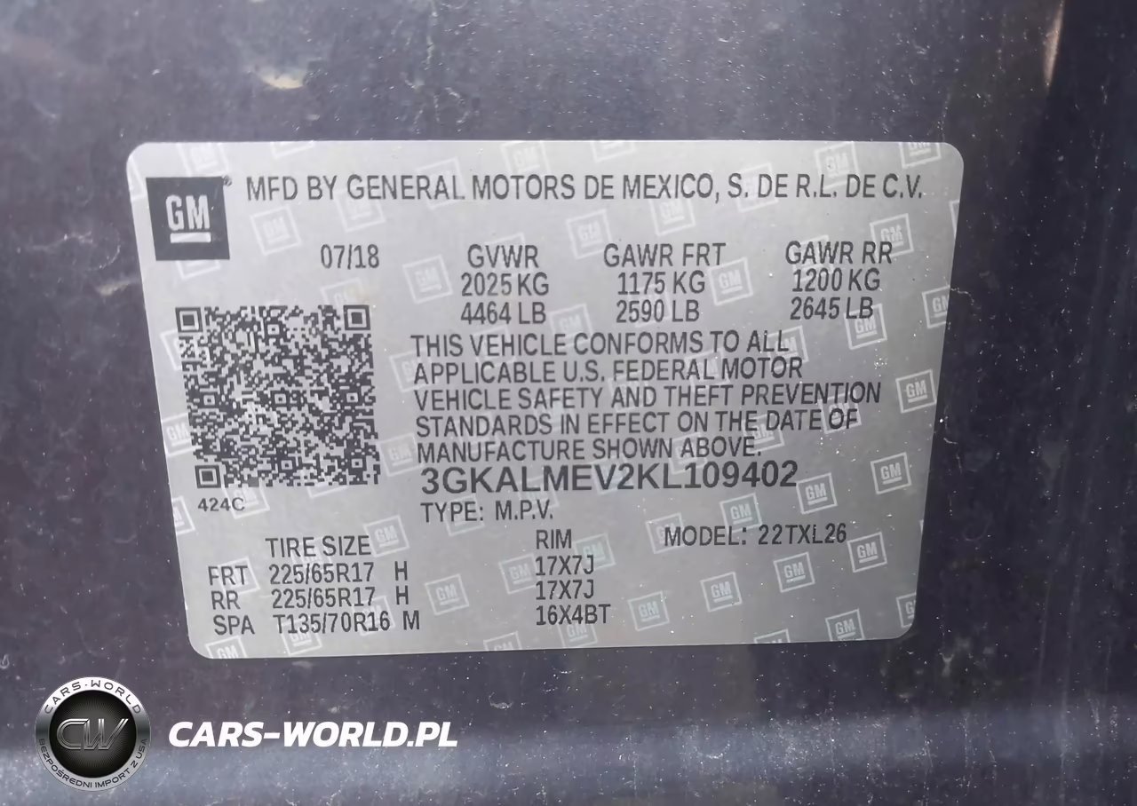 2019 GMC Terrain Sle VIN:3GKALMEV2KL109402 - 9