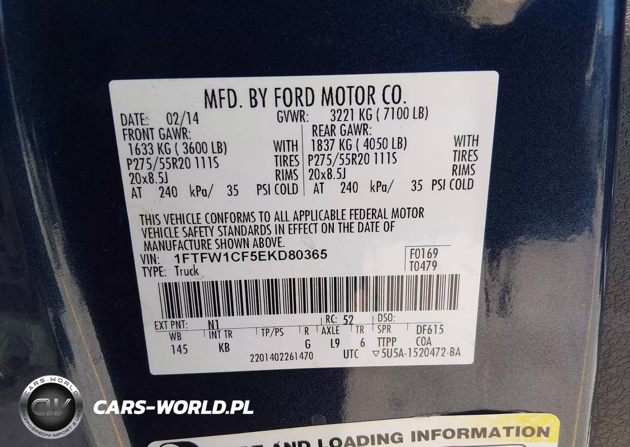 2014 Ford F-150 King Ranch VIN:1FTFW1CF5EKD80365 - 9