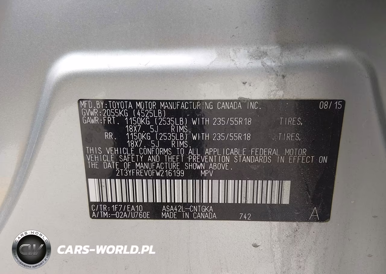 2015 Toyota Rav4 Limited VIN:2T3YFREV0FW216199 - 9