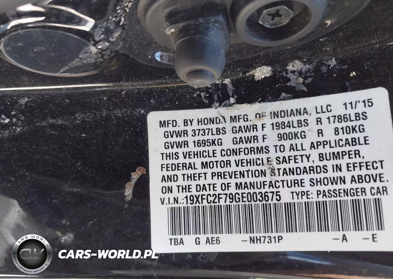 2016 Honda Civic Ex VIN:19XFC2F79GE003675 - 9