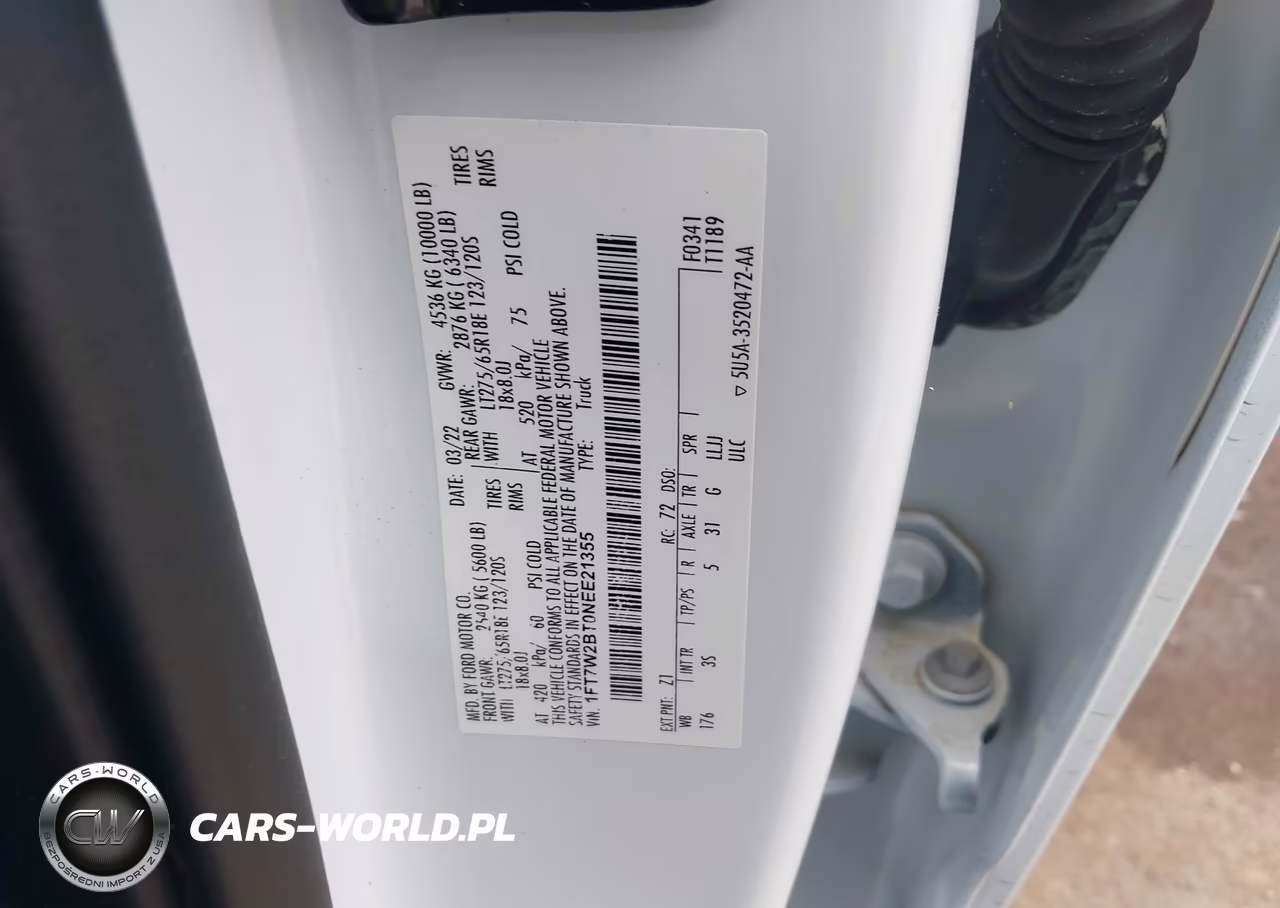 2022 Ford F-250 Xlt VIN:1FT7W2BT0NEE21355 - 9