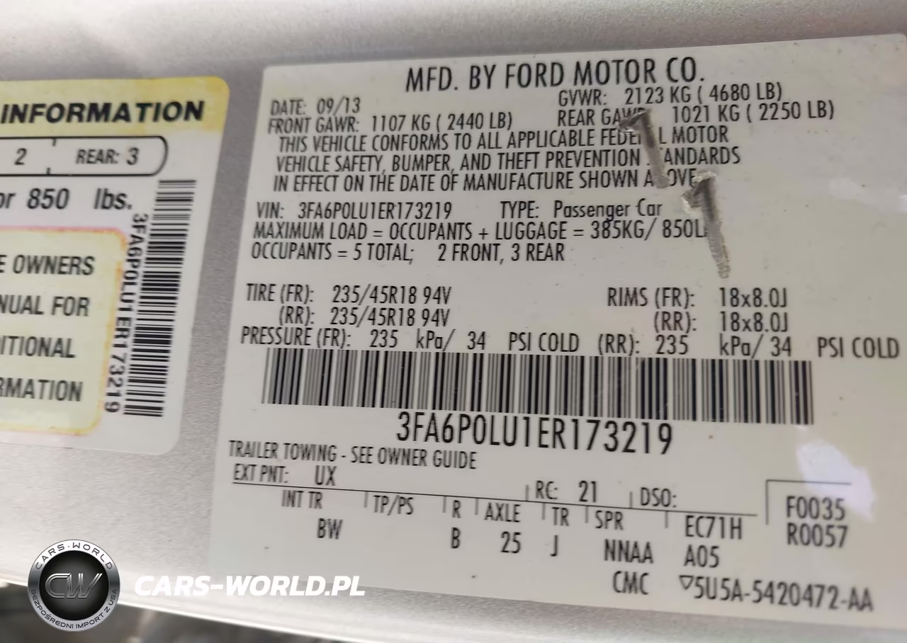 2014 Ford Fusion Hybrid Se VIN:3FA6P0LU1ER173219 - 9