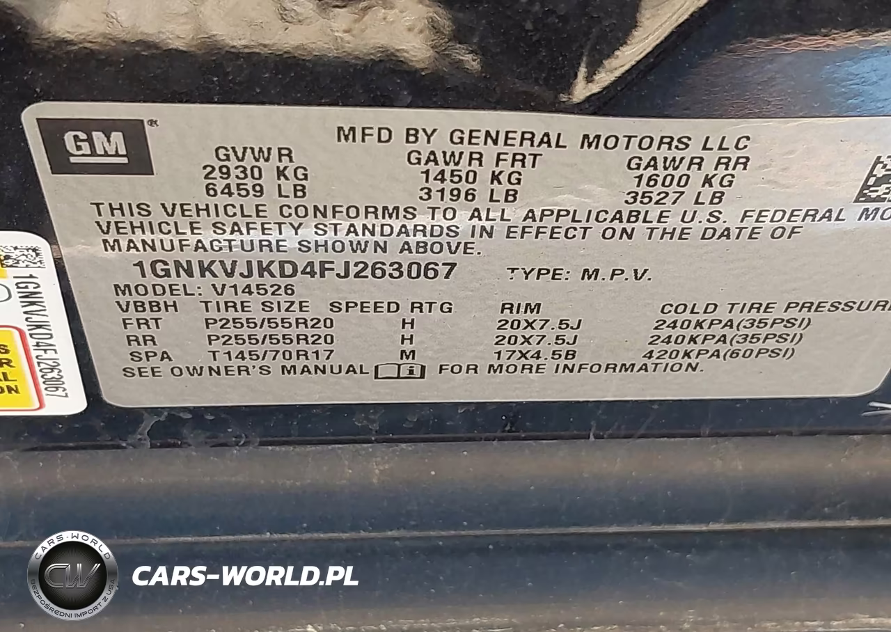 2015 Chevrolet Traverse Ltz VIN:1GNKVJKD4FJ263067 - 9