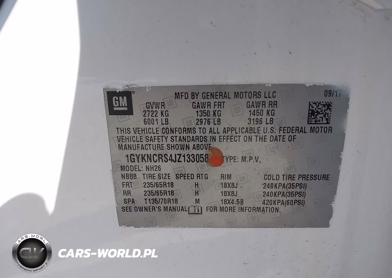2018 Cadillac Xt5 Luxury VIN:1GYKNCRS4JZ133058 - 9