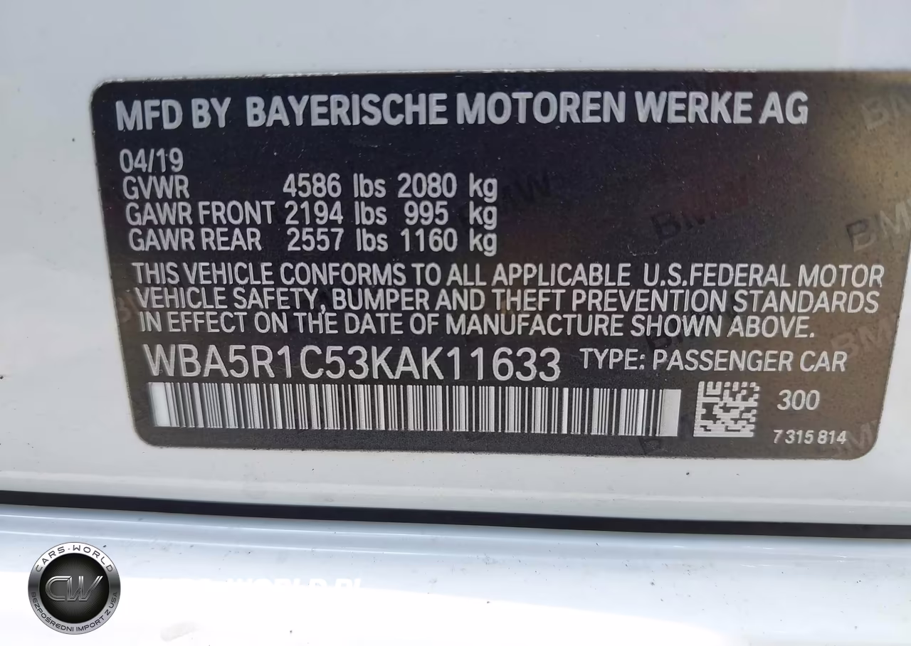 2019 BMW 330I VIN:WBA5R1C53KAK11633 - 9