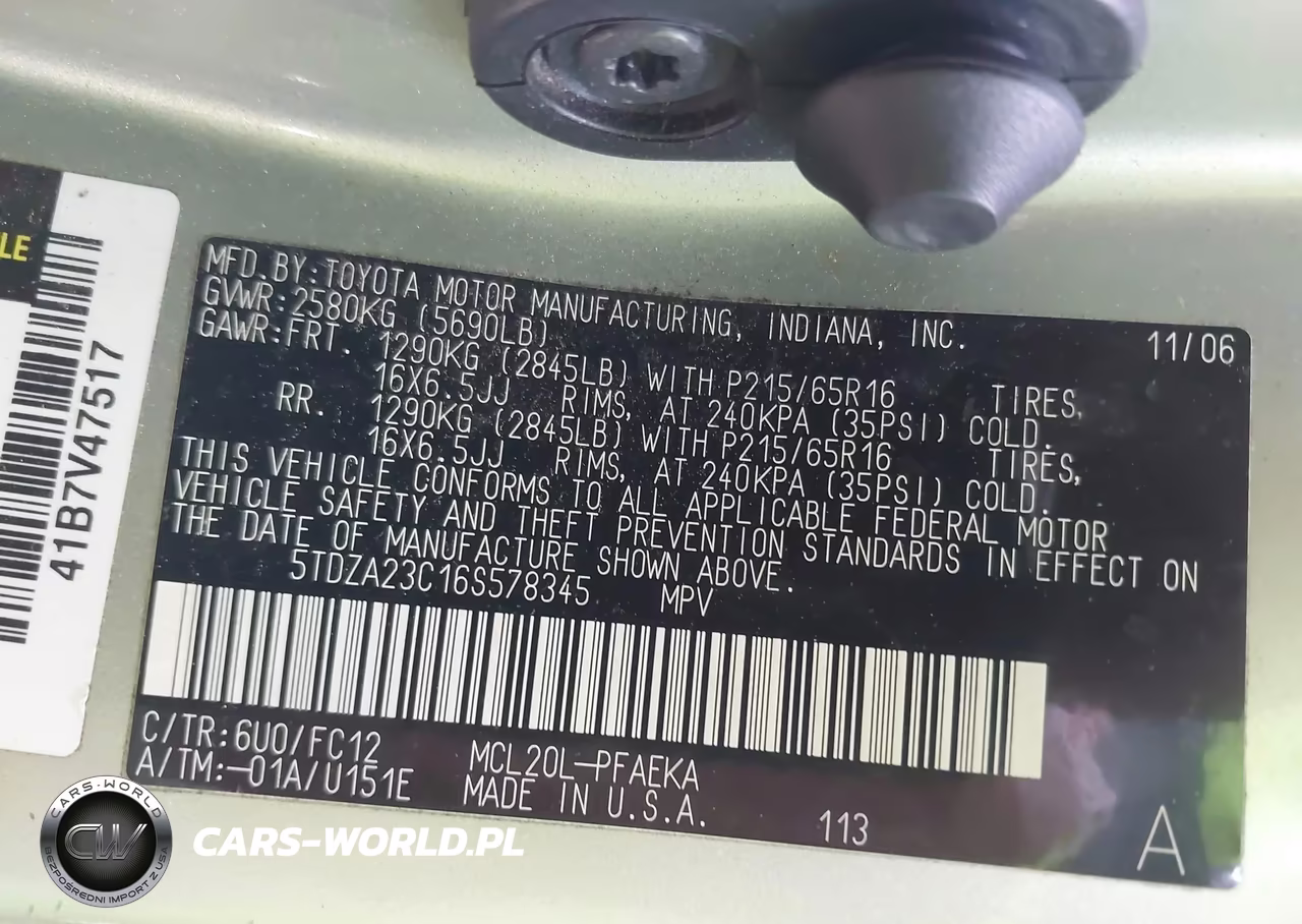2006 Toyota Sienna Le VIN:5TDZA23C16S578345 - 9