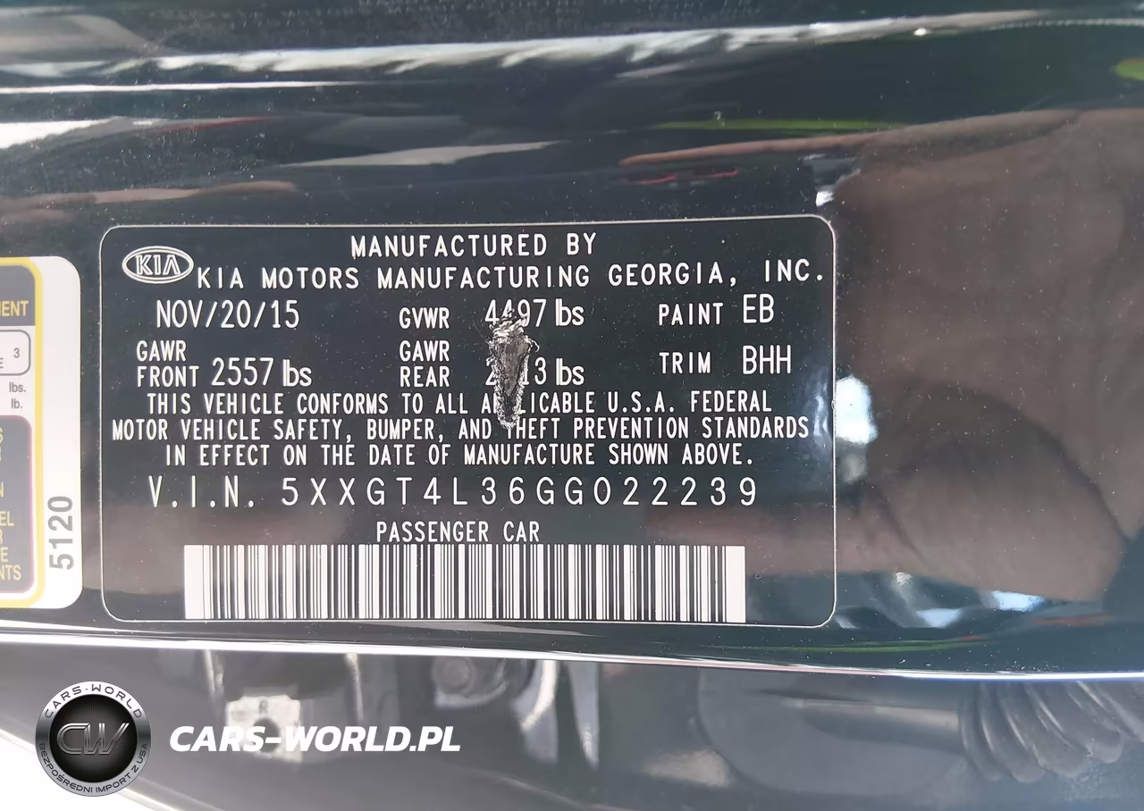 2016 Kia Optima Lx VIN:5XXGT4L36GG022239 - 9