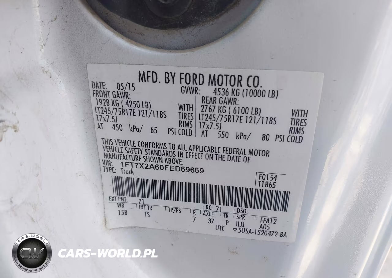 2015 Ford F-250 Xl VIN:1FT7X2A60FED69669 - 9