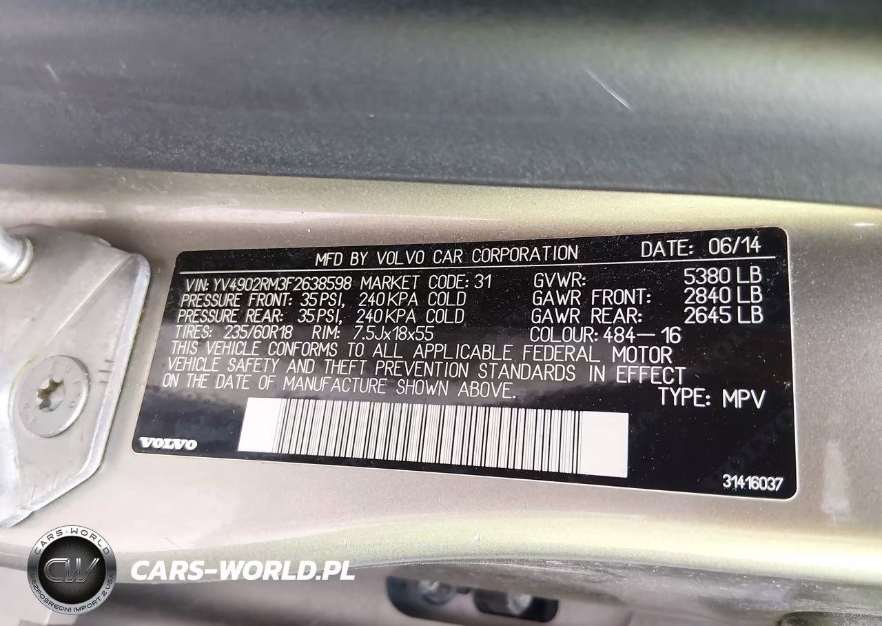 2015 Volvo Xc60 T6 Platinum VIN:YV4902RM3F2638598 - 9