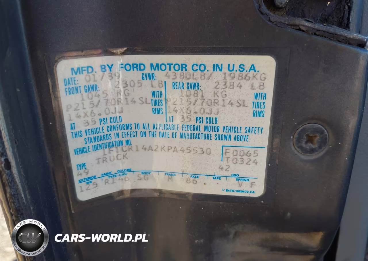 1989 Ford Ranger Super Cab VIN:1FTCR14A2KPA45530 - 9