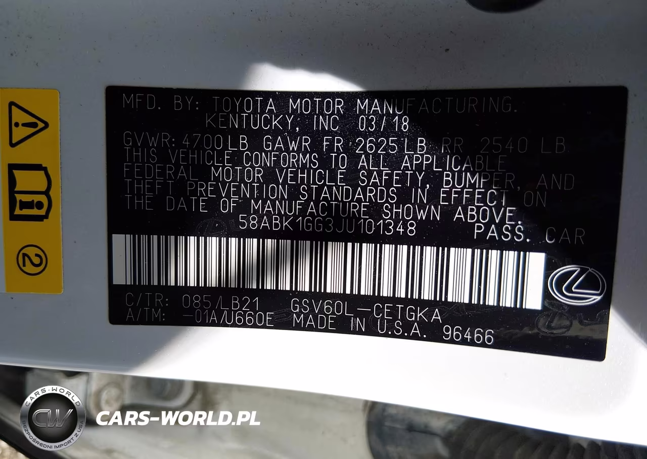 2018 Lexus Es 350 VIN:58ABK1GG3JU101348 - 9