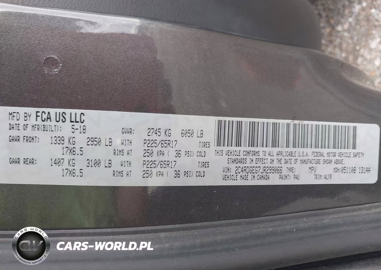 2018 Dodge Grand Caravan Gt VIN:2C4RDGEG7JR299066 - 9