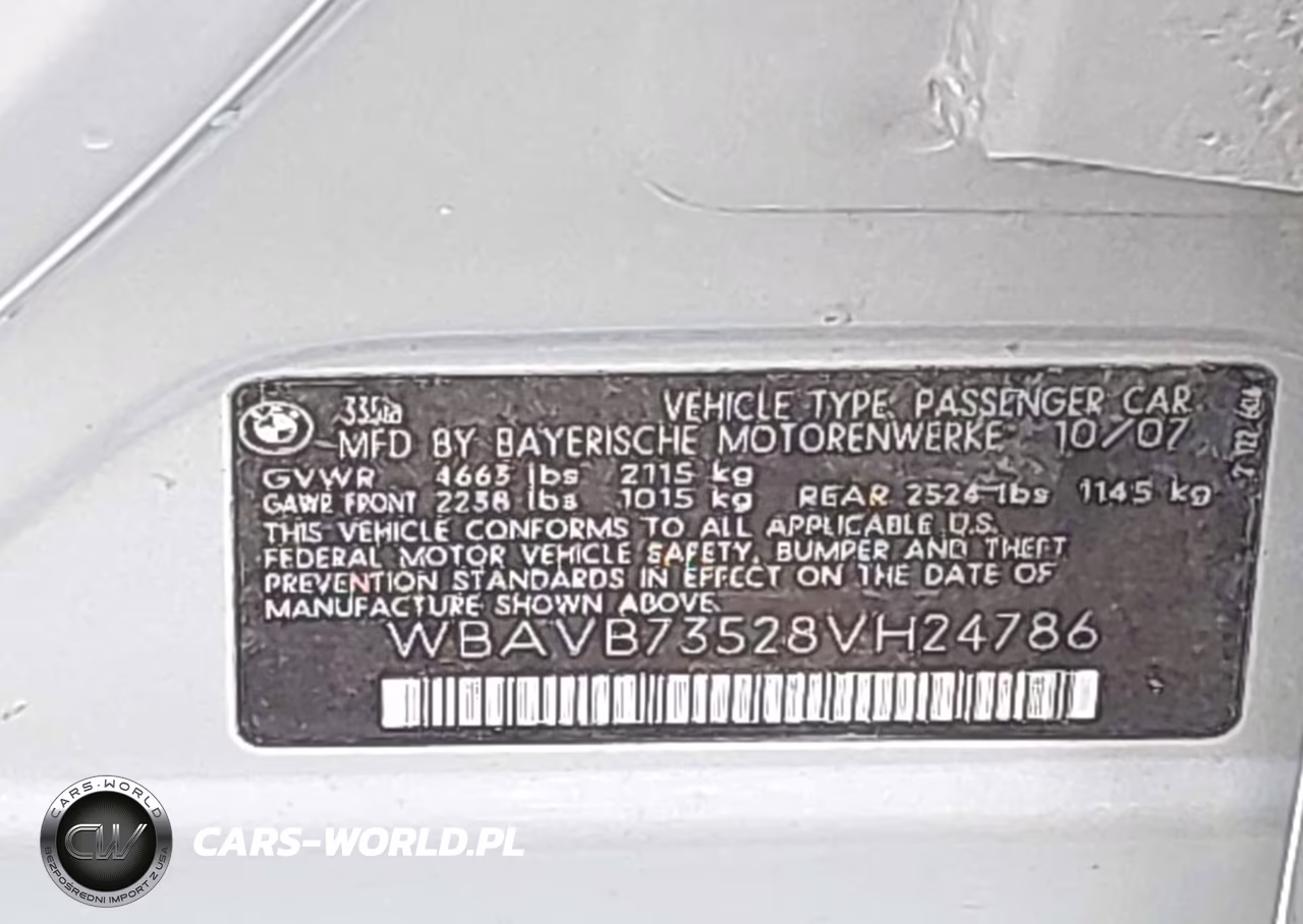 2008 BMW 335I VIN:WBAVB73528VH24786 - 9