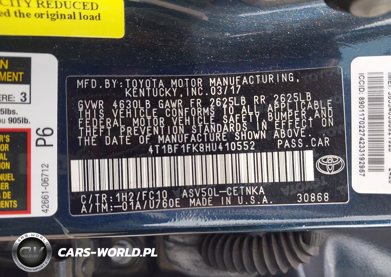2017 Toyota Camry Le VIN:4T1BF1FK8HU410552 - 9