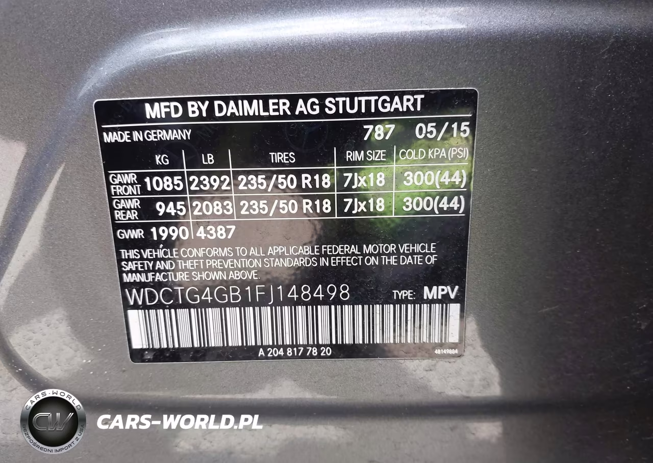 2015 Mercedes-Benz Gla 250 4Matic VIN:WDCTG4GB1FJ148498 - 9