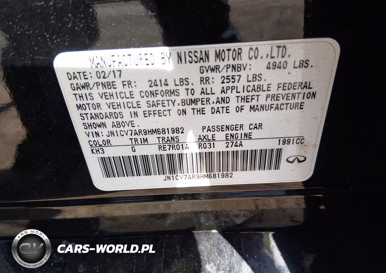 2017 Infiniti Q50 2.0T Base VIN:JN1CV7AR9HM681982 - 9