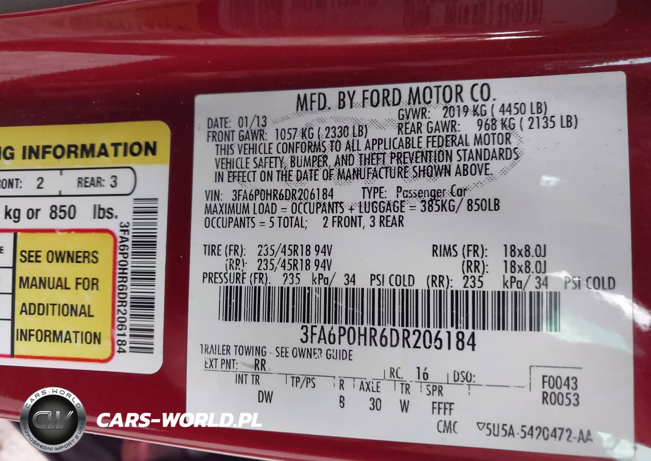 2013 Ford Fusion Se VIN:3FA6P0HR6DR206184 - 9