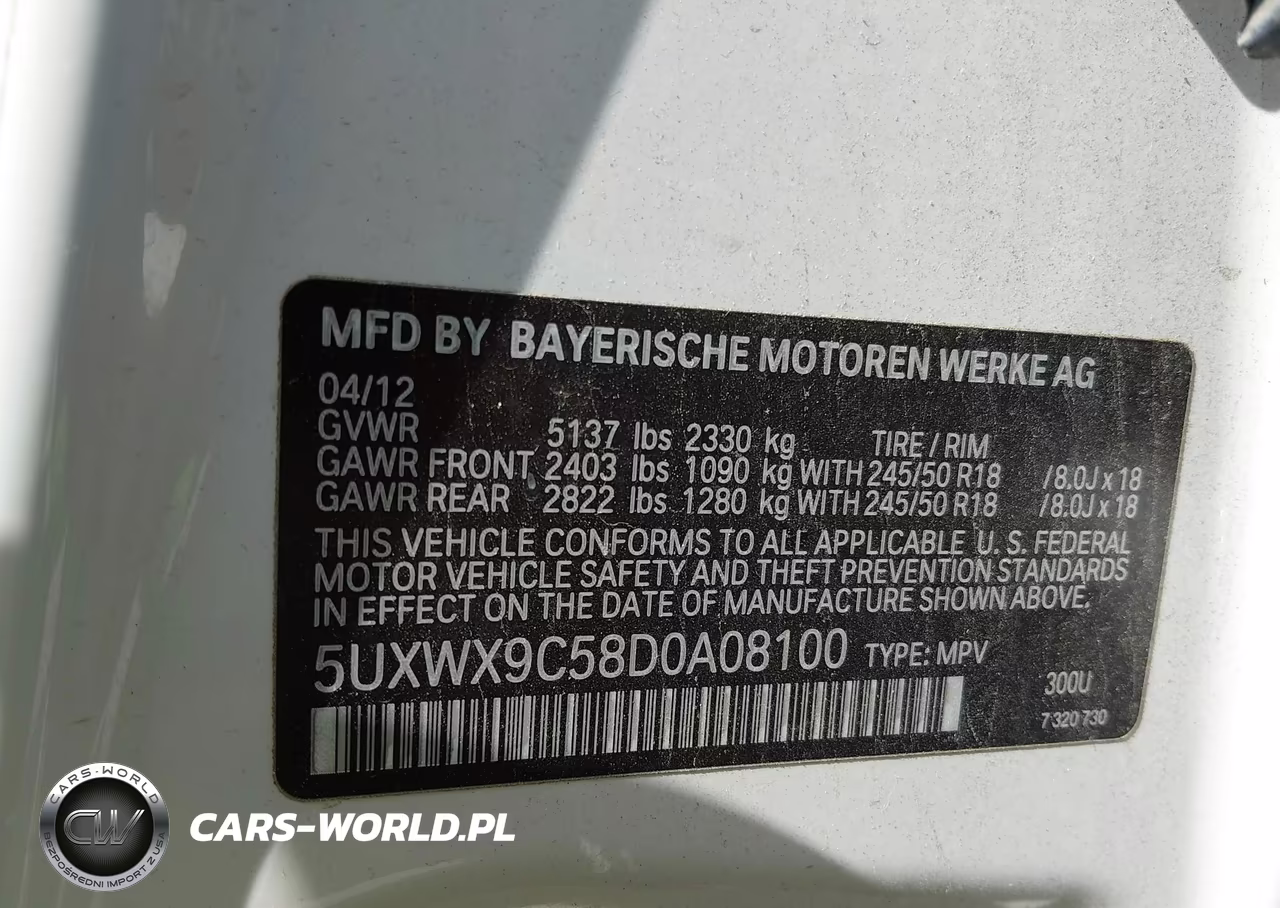 2013 BMW X3 xDrive28I VIN:5UXWX9C58D0A08100 - 9