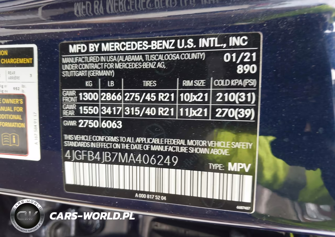 2021 Mercedes-Benz Gle 350 VIN:4JGFB4JB7MA406249 - 9