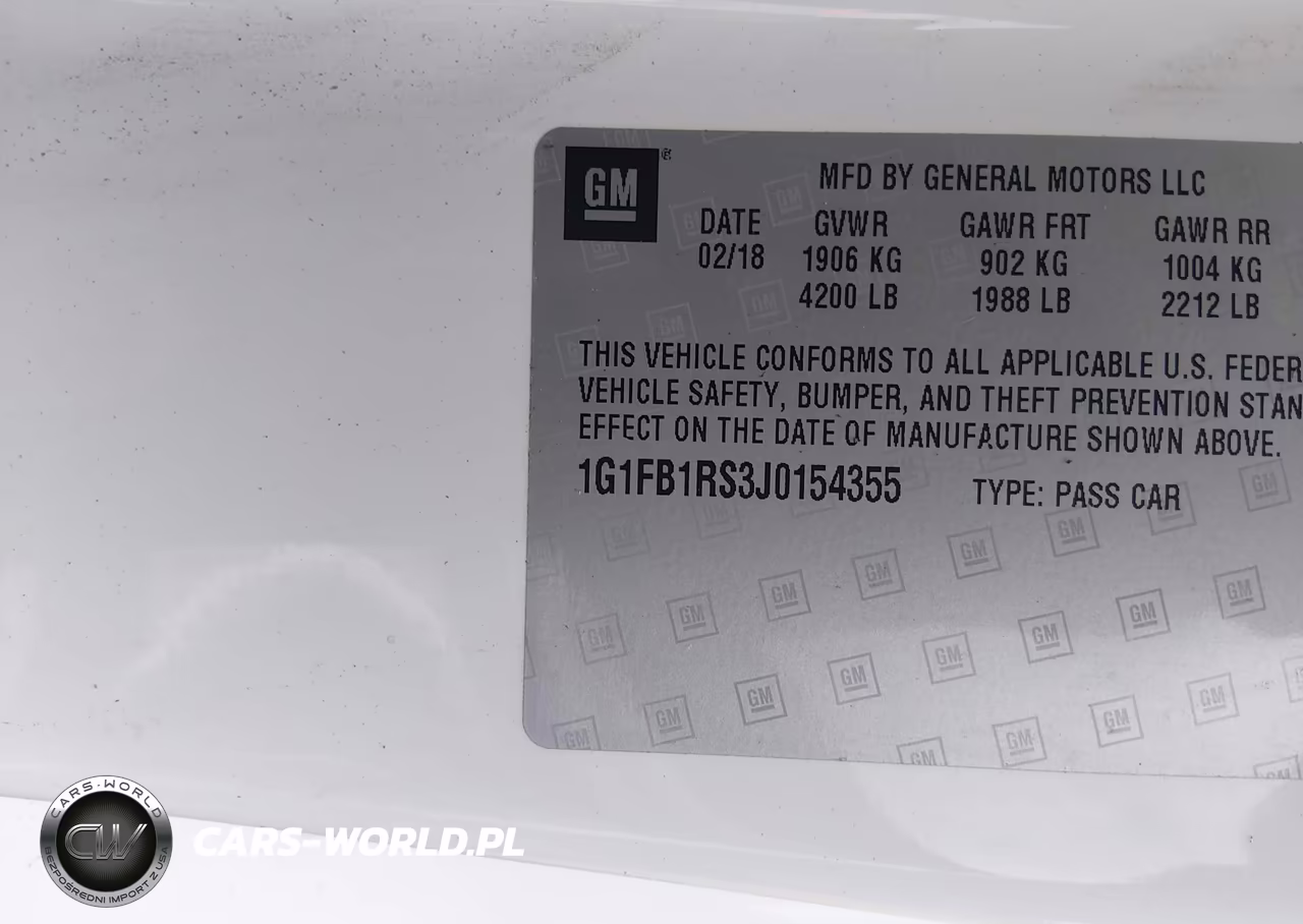2018 Chevrolet Camaro 1Lt VIN:1G1FB1RS3J0154355 - 9