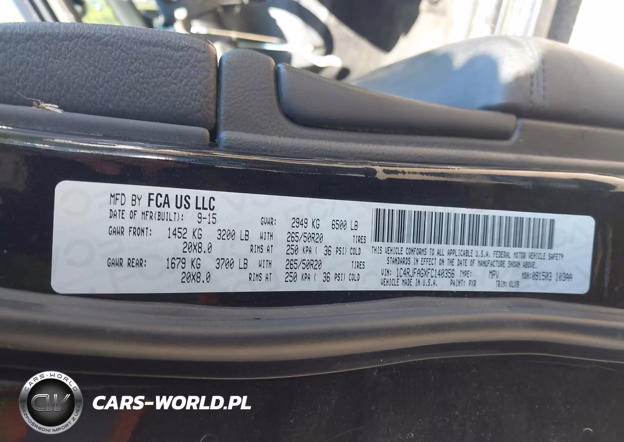 2015 Jeep Grand Cherokee Altitude VIN:1C4RJFAGXFC140356 - 9