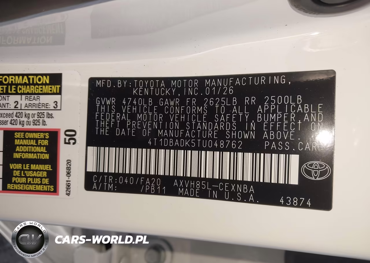 2026 Toyota Camry Le VIN:4T1DBADK5TU048762 - 9