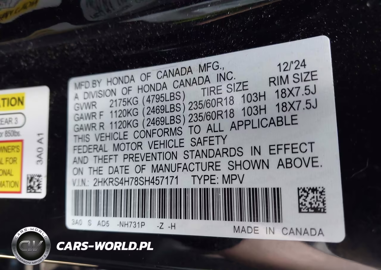 2025 Honda Cr-V Ex-L Awd VIN:2HKRS4H78SH457171 - 9