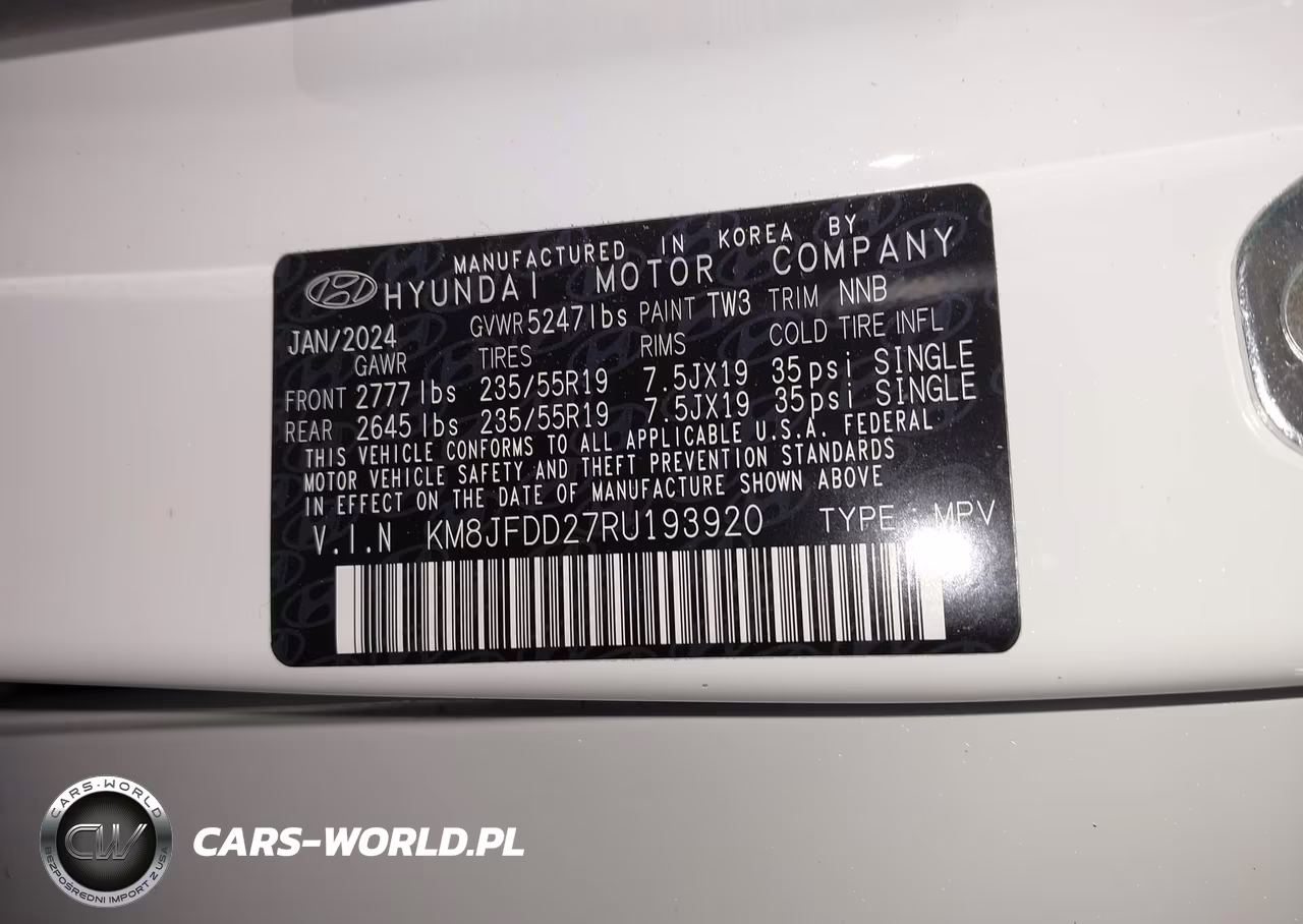 2024 Hyundai Tucson Plug-In Hybrid Limited VIN:KM8JFDD27RU193920 - 9
