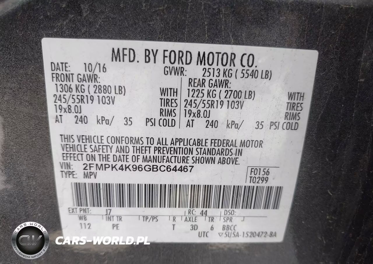 2016 Ford Edge Titanium VIN:2FMPK4K96GBC64467 - 9