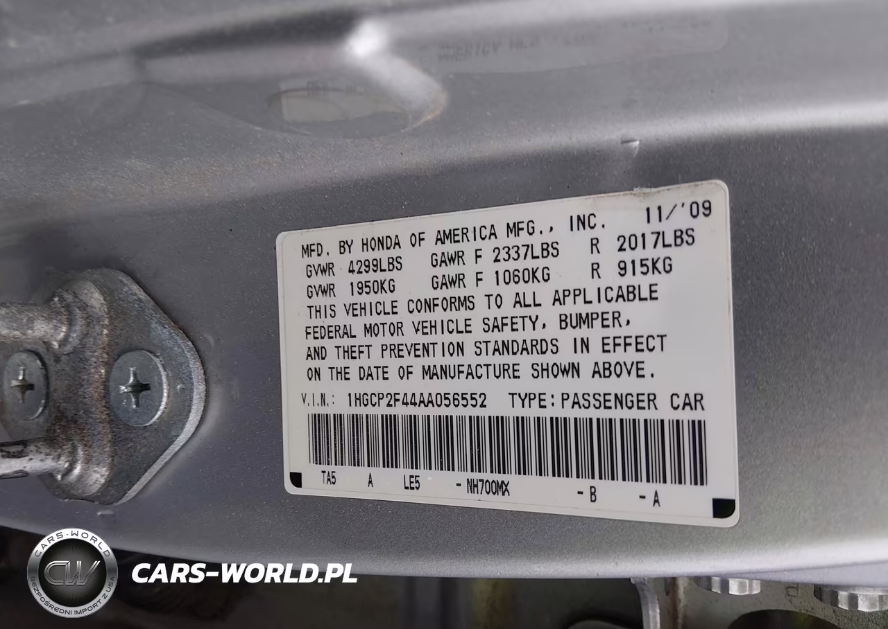 2010 Honda Accord 2.4 Lx-P VIN:1HGCP2F44AA056552 - 9