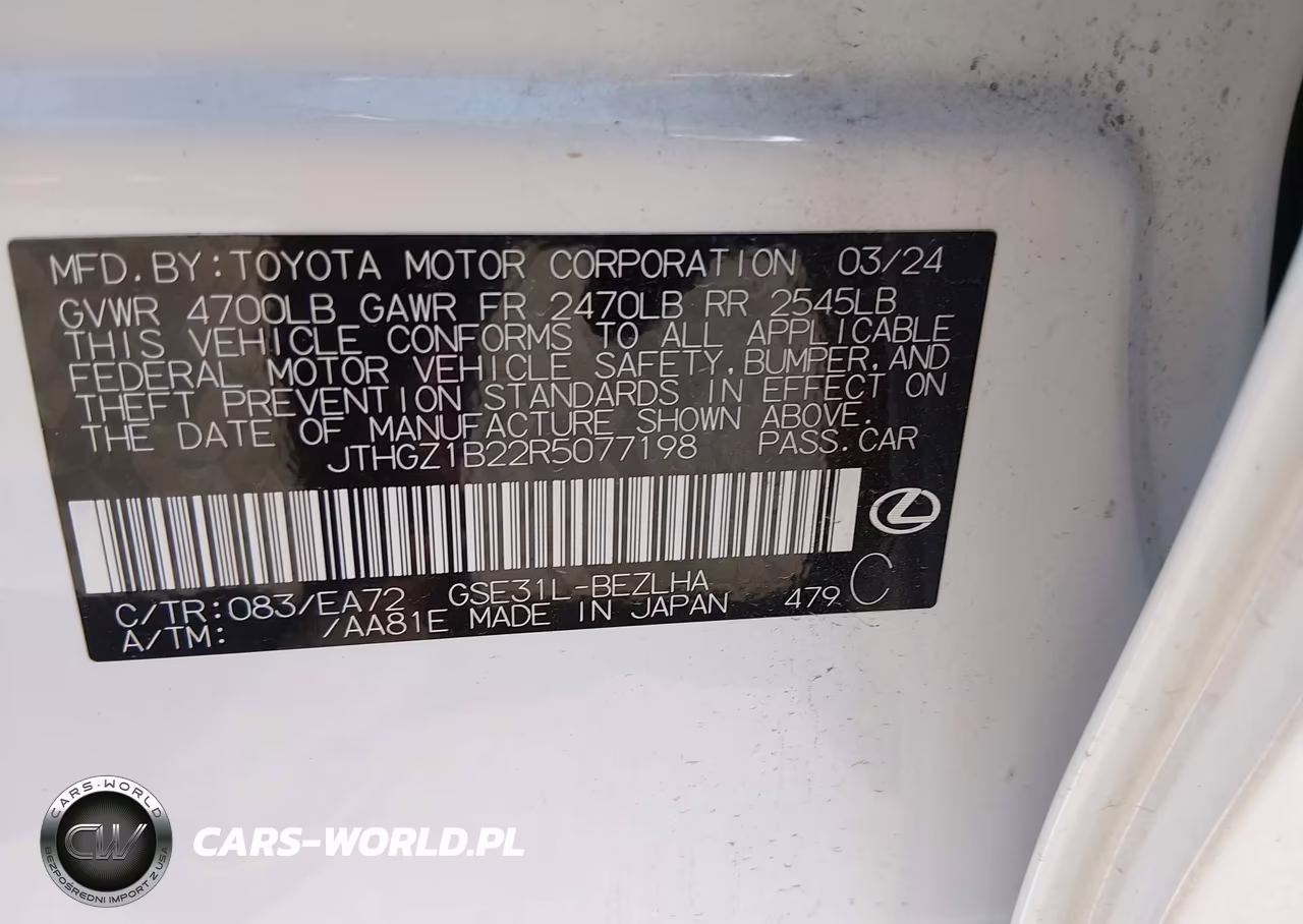 2024 Lexus Is 350 F Sport VIN:JTHGZ1B22R5077198 - 9